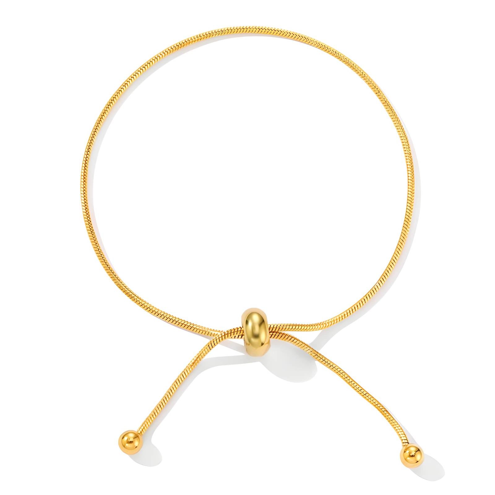 Bracelet, 18K Gold Plated Steel