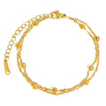 Bracelet, 18K Gold Plated Steel