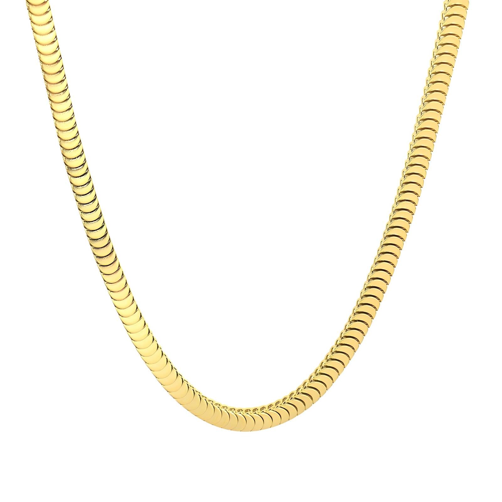 Necklace, 18K Gold Plated Steel