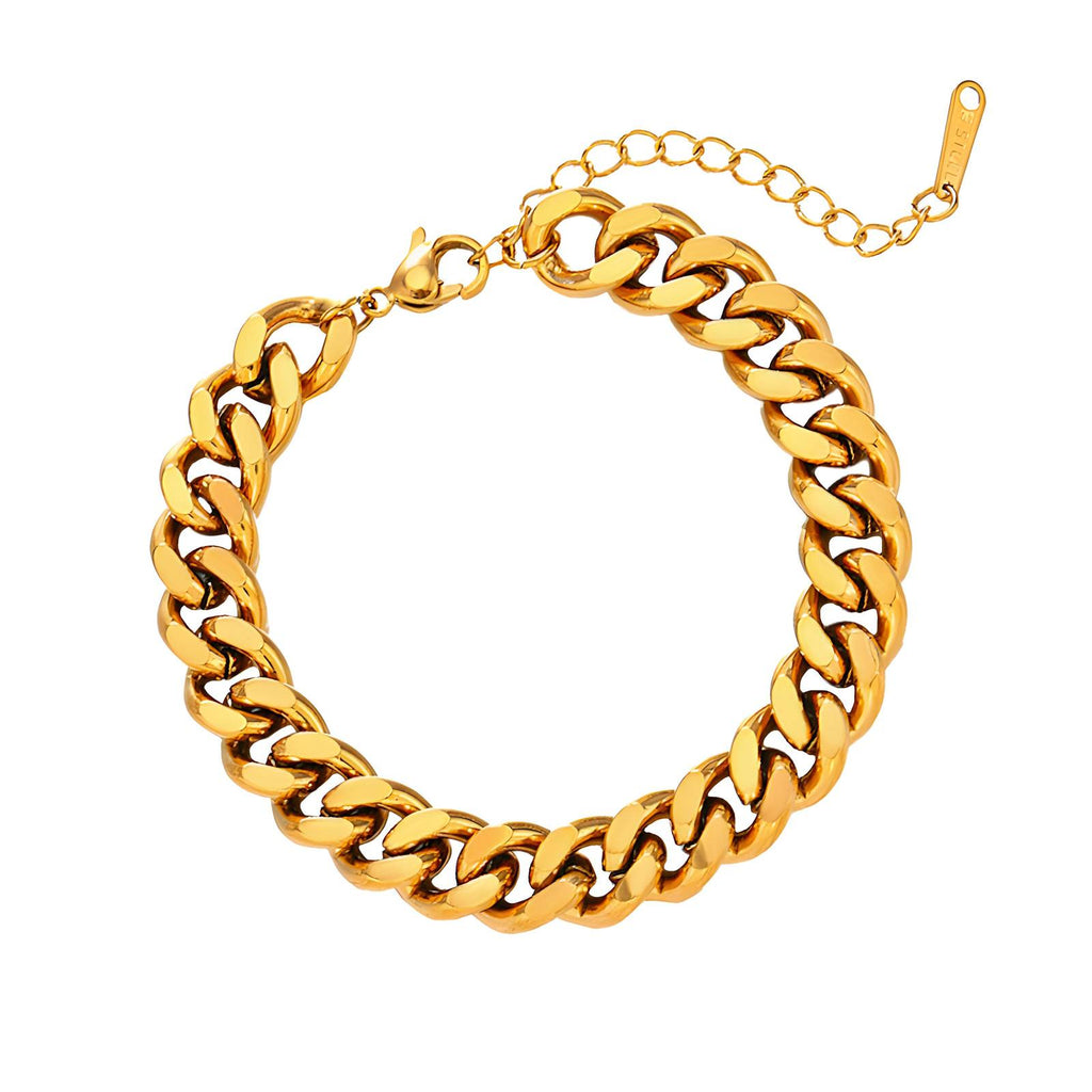 Bracelet, 18K Gold Plated Steel