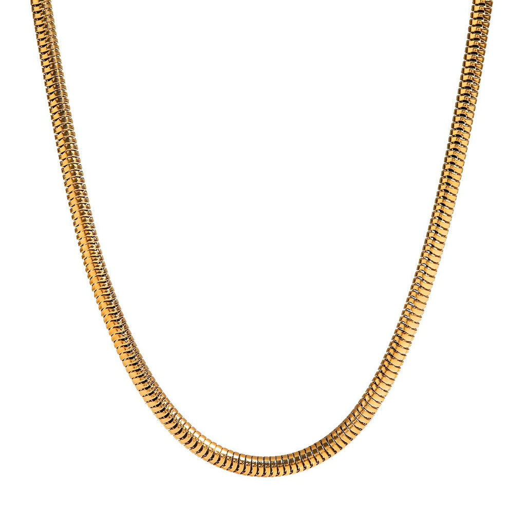 Necklace, 18K Gold Plated Steel