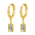 Earrings, 18K Gold Plated Steel