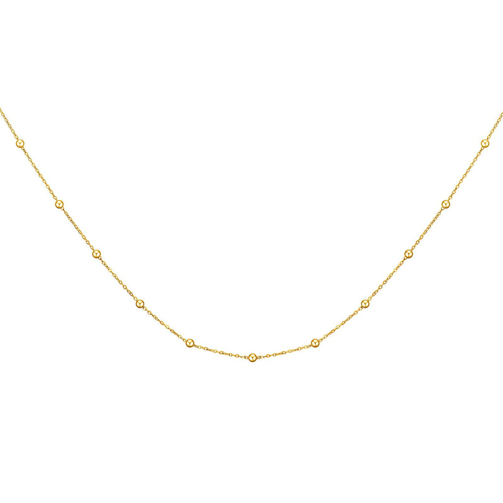 Necklace, 18K Gold Plated Steel