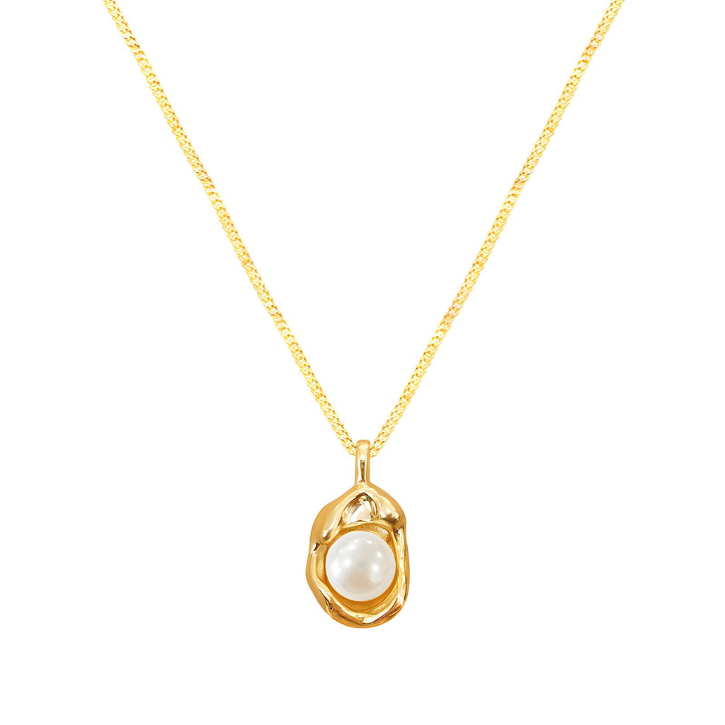 Necklace, 18K Gold Plated Steel