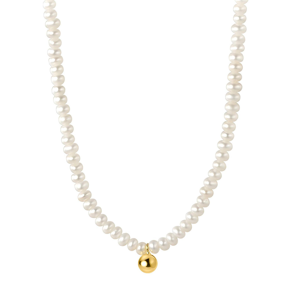 Necklace, 18K Gold Plated Steel