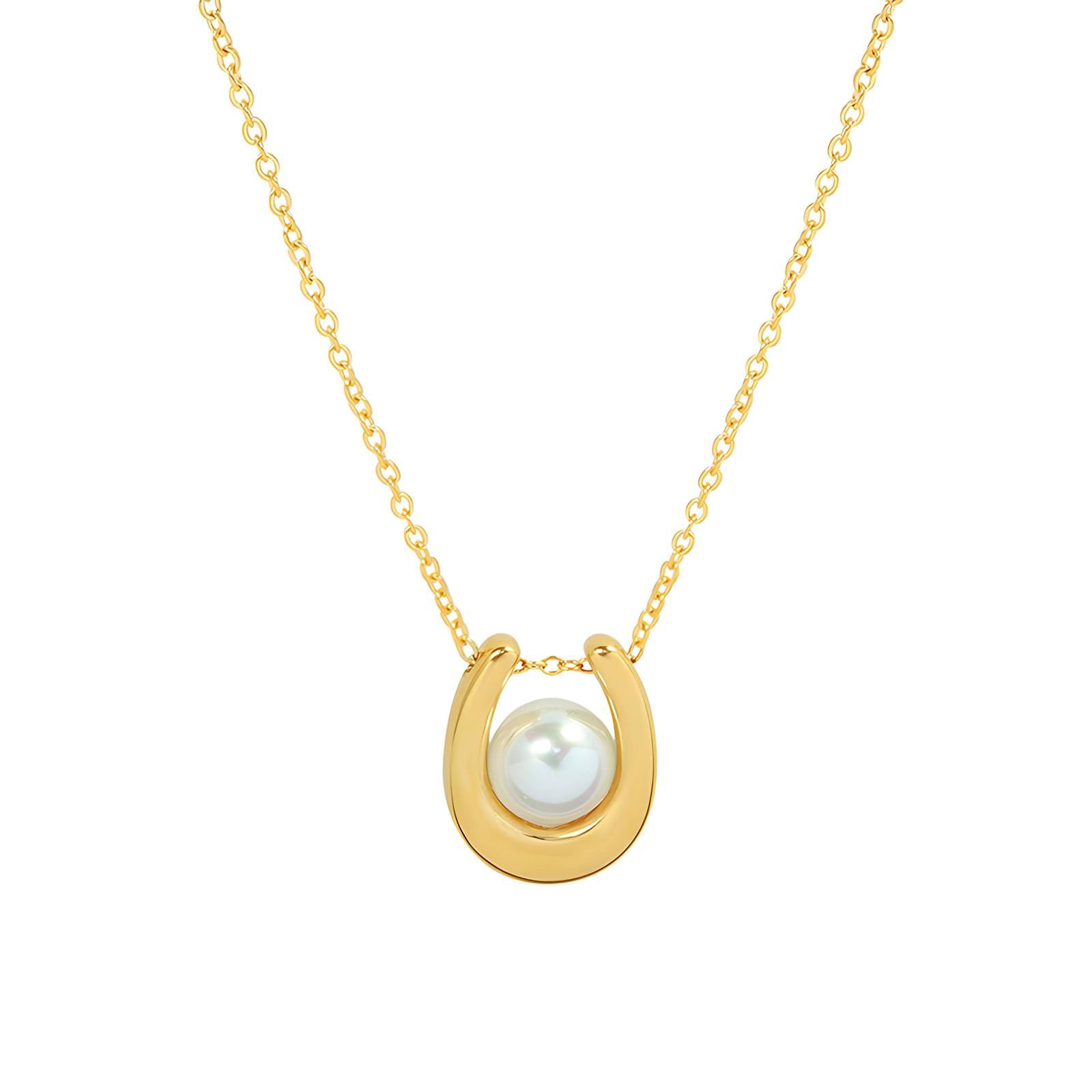 Necklace, 18K Gold Plated Steel