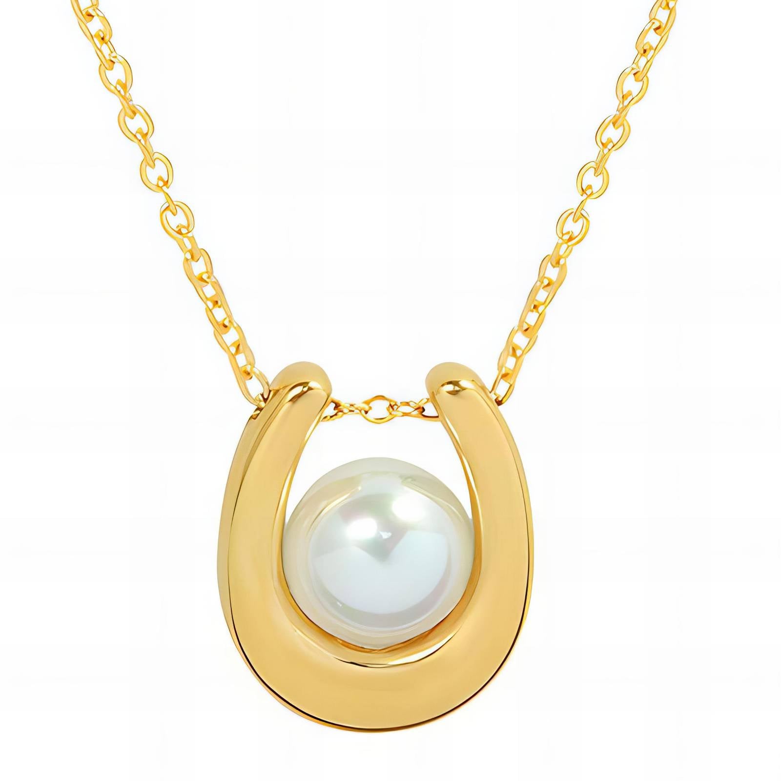 Necklace, 18K Gold Plated Steel