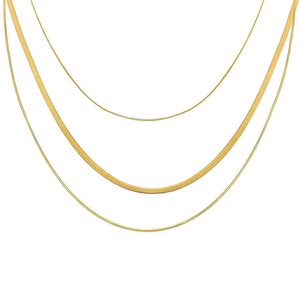 Necklace, 18K Gold Plated Steel