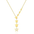 Stars Necklace, 18K Gold Plated Steel