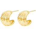Earrings, 18K Gold Plated Steel