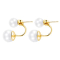 Earrings, 18K Gold Plated Steel