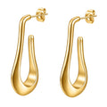Earrings, 18K Gold Plated Steel