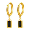 Earrings, 18K Gold Plated Steel
