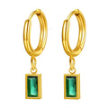 Earrings, 18K Gold Plated Steel