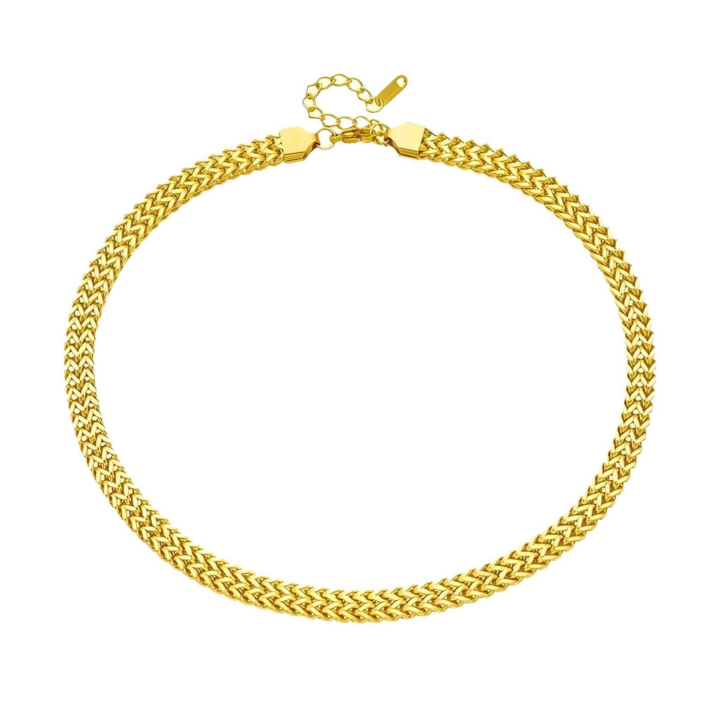 Necklace, 18K Gold Plated Steel
