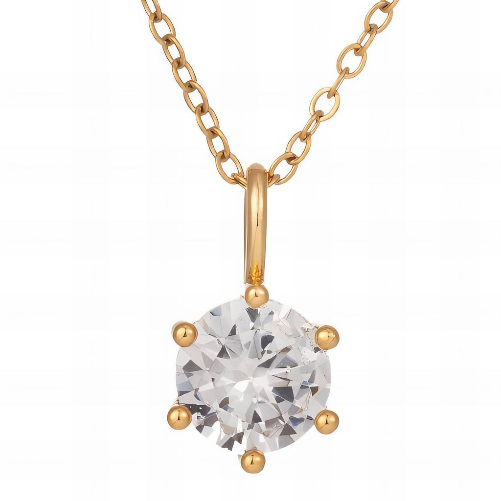 Necklace, 18K Gold Plated Steel