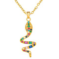 Snake Necklace, 18K Gold Plated Steel