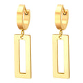 Earrings, 18K Gold Plated Steel