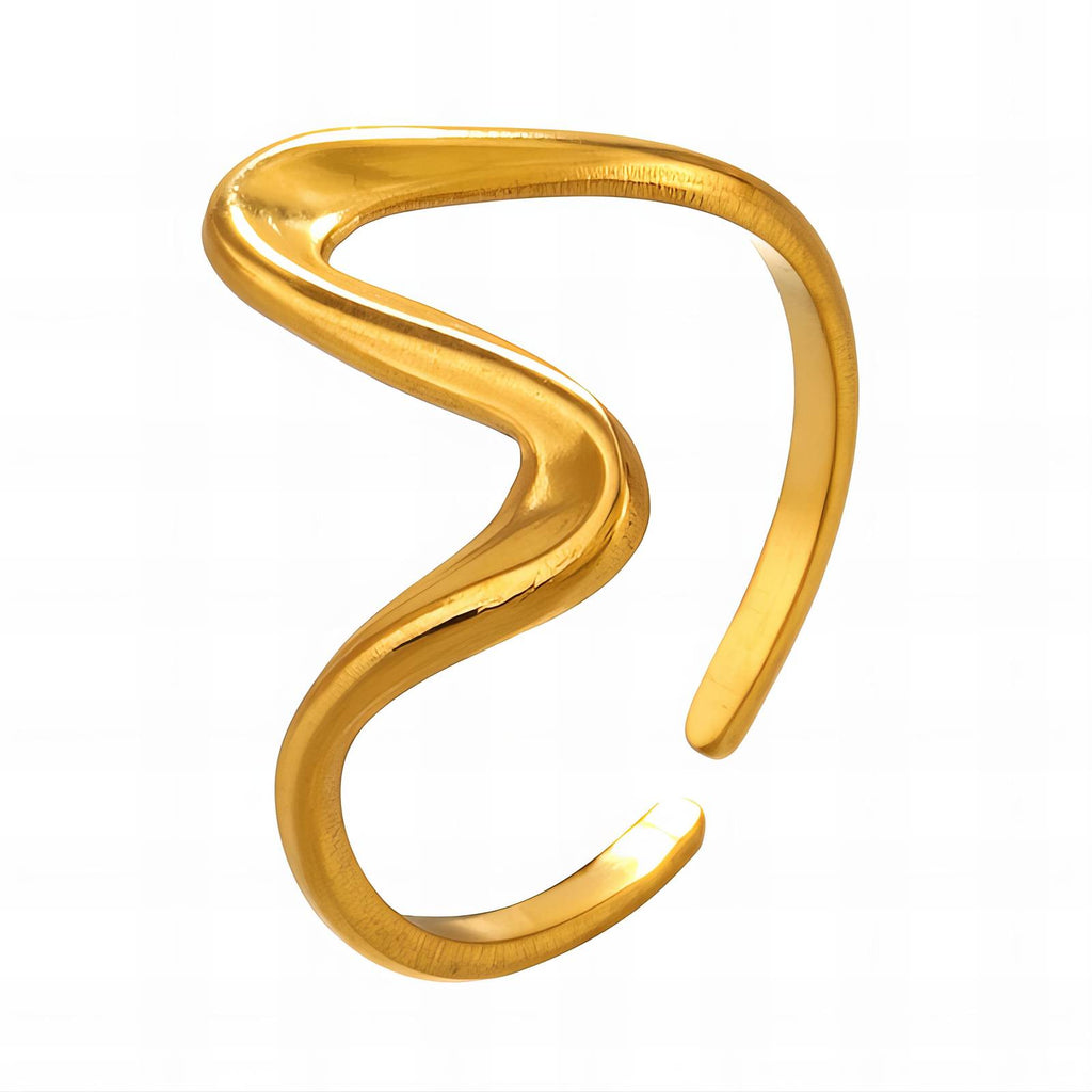 Ring, 18K Gold Plated Steel