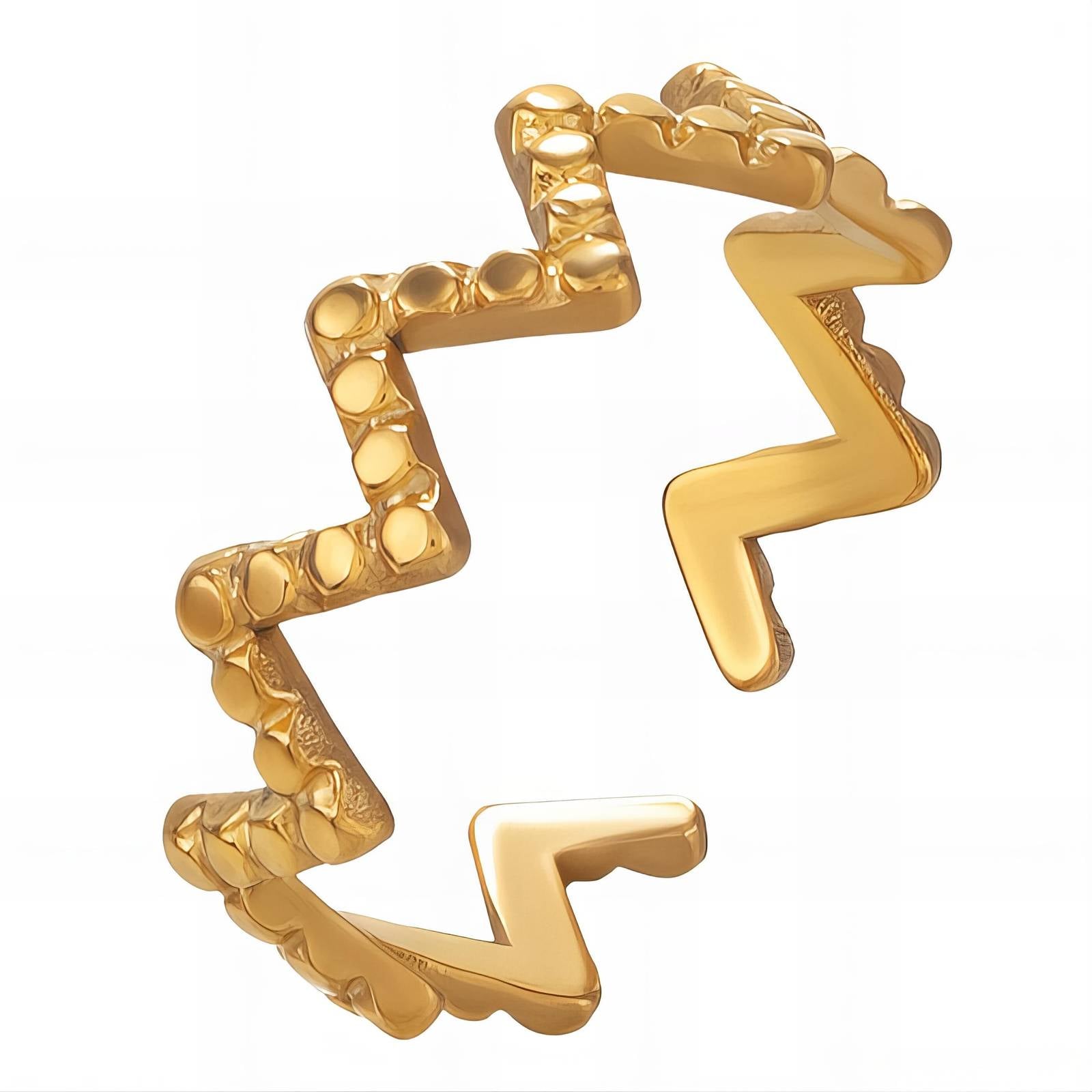 Ring, 18K Gold Plated Steel