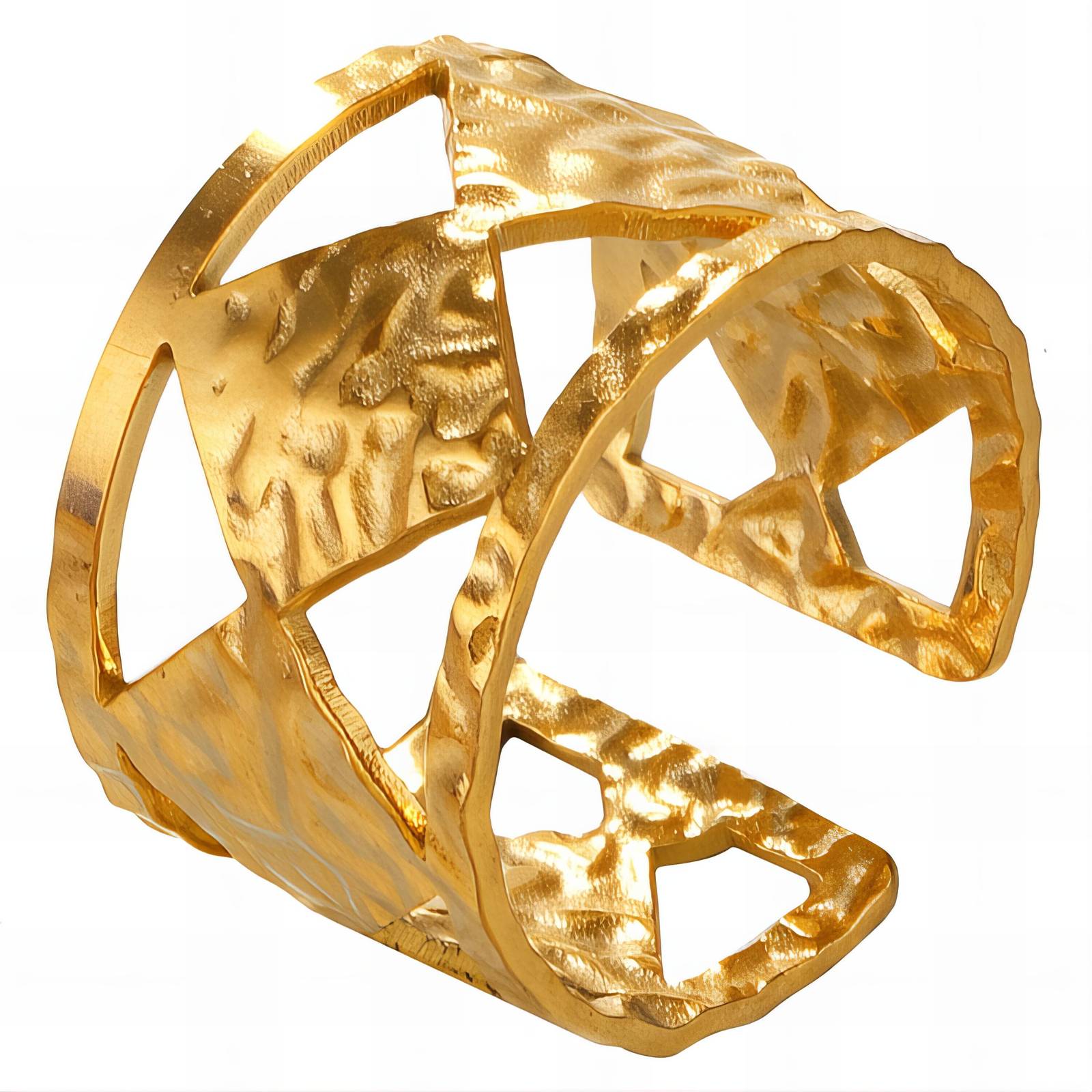 Ring, 18K Gold Plated Steel