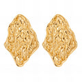 Earrings, 18K Gold Plated Steel