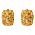 Earrings, 18K Gold Plated Steel