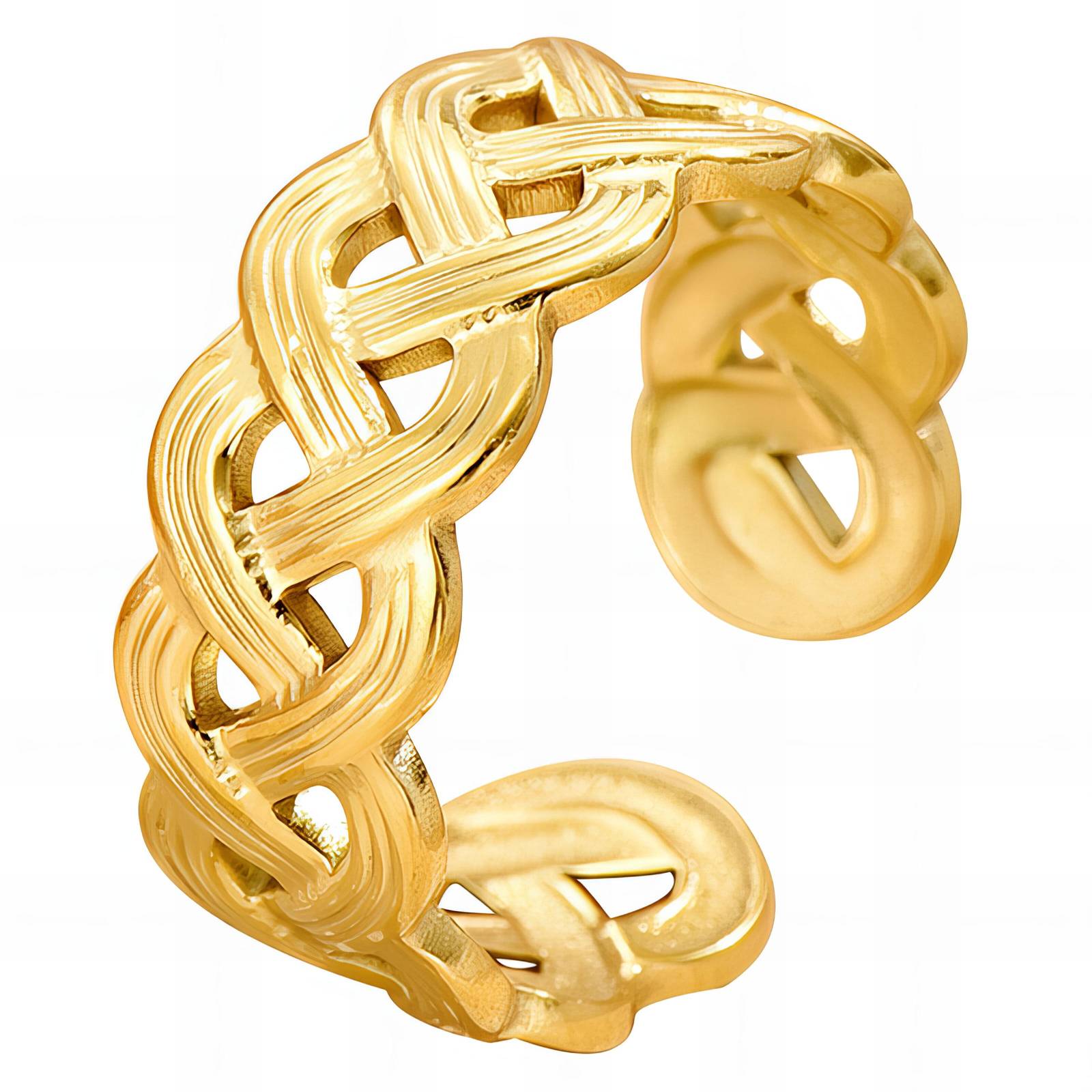 Ring, 18K Gold Plated Steel