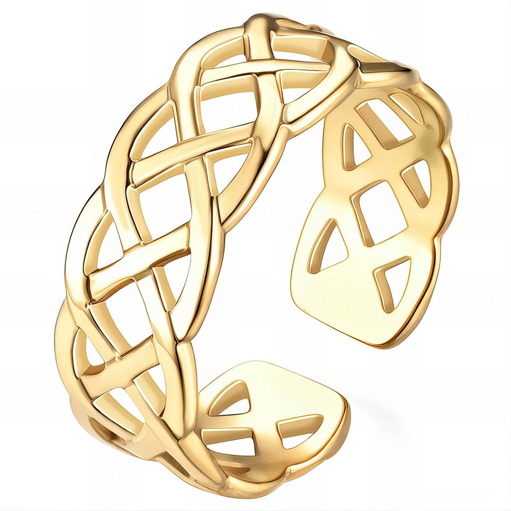 Ring, 18K Gold Plated Steel