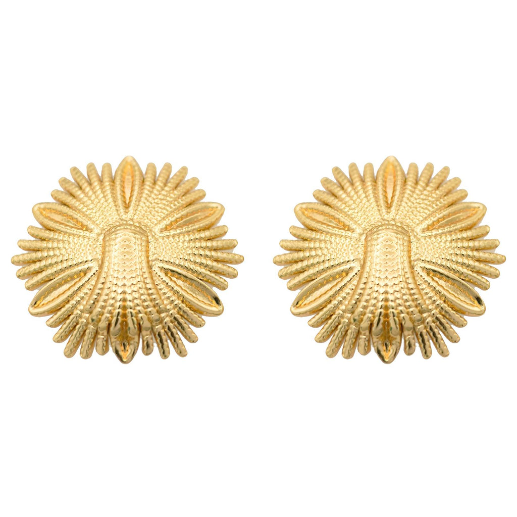 Earrings, 18K Gold Plated Steel