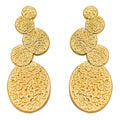 Earrings, 18K Gold Plated Steel