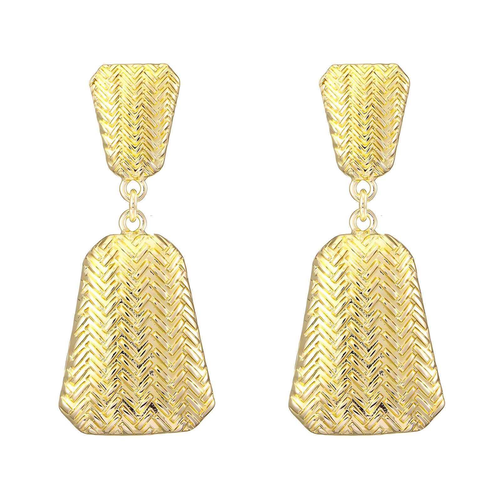 Earrings, 18K Gold Plated Steel