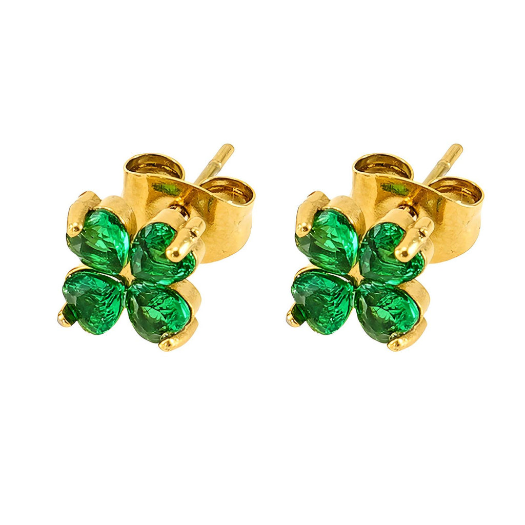 Earrings, 18K Gold Plated Steel