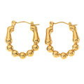 Earrings, 18K Gold Plated Steel