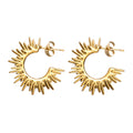 Earrings, 18K Gold Plated Steel