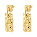 Earrings, 18K Gold Plated Steel