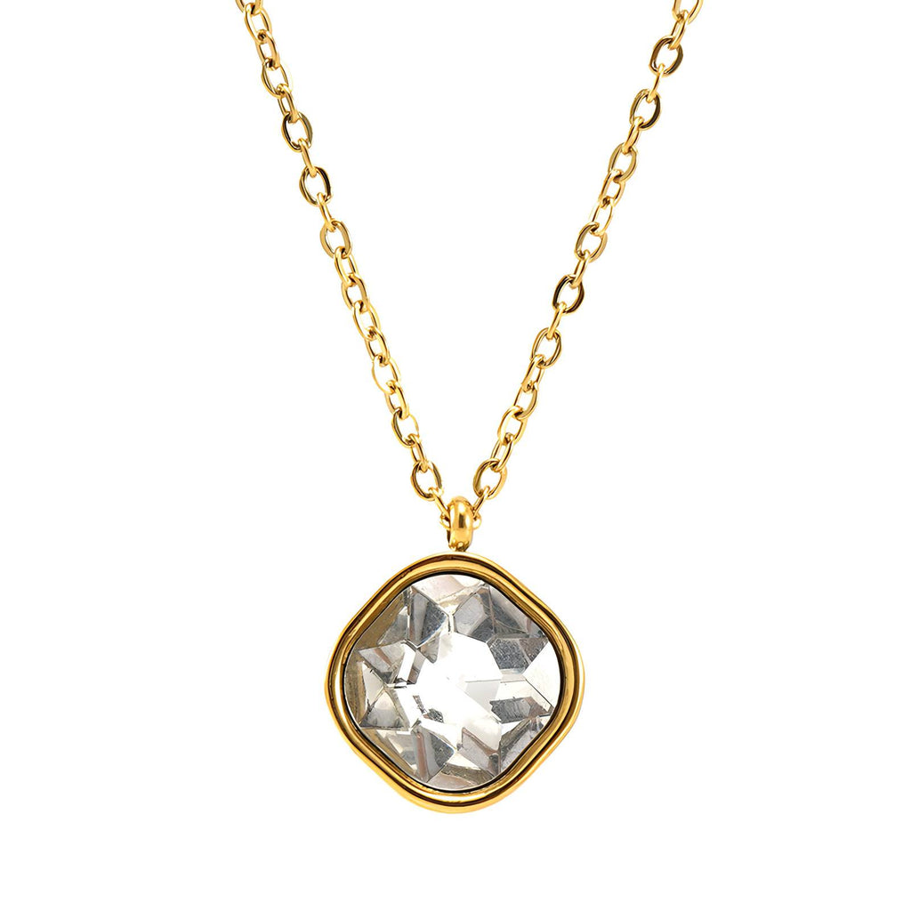 Necklace, 18K Gold Plated Steel