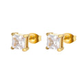 Earrings, 18K Gold Plated Steel