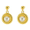Earrings, 18K Gold Plated Steel