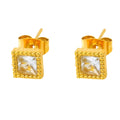 Earrings, 18K Gold Plated Steel