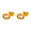 Earrings, 18K Gold Plated Steel