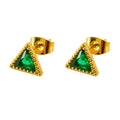 Earrings, 18K Gold Plated Steel