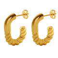 Earrings, 18K Gold Plated Steel