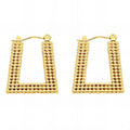 Earrings, 18K Gold Plated Steel