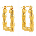 Earrings, 18K Gold Plated Steel