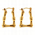 Earrings, 18K Gold Plated Steel