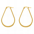 Earrings, 18K Gold Plated Steel