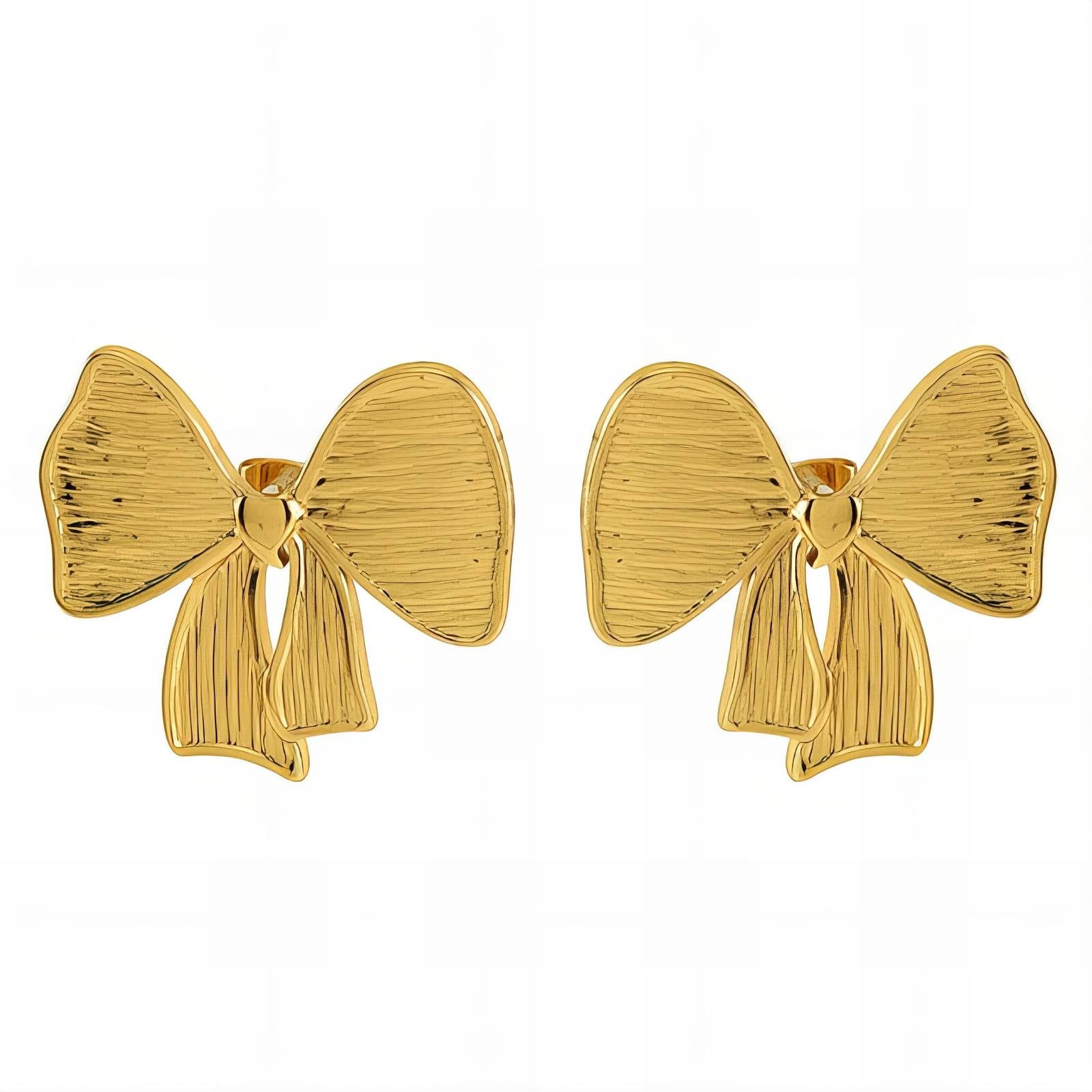 Earrings, 18K Gold Plated Steel
