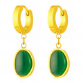 Earrings, 18K Gold Plated Steel