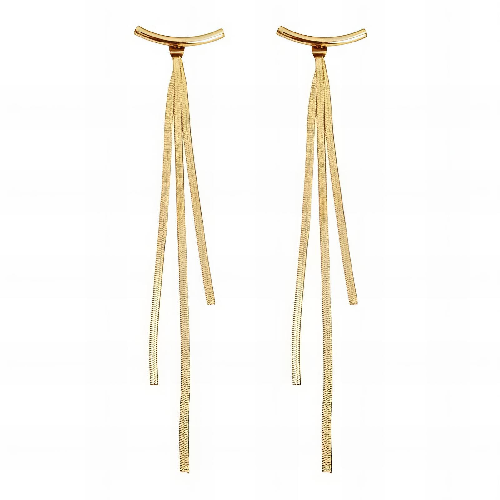 Earrings, 18K Gold Plated Steel